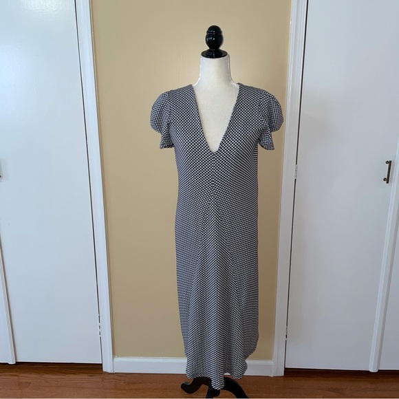 Zara Black & White Checker Print Dress - Picture 4 of 8